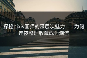 探秘pixiv画师的深层次魅力——为何连夜整理收藏成为潮流