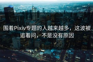 围着Pixiv专题的人越来越多，这波被追着问，不是没有原因
